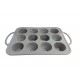 Tava din silicon, 12 cavitati, 37 cm, CooKstyle, 132COF