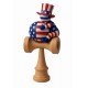 Kendama din lemn natural, Bila lemn + Sticker Waterproof USA pentru telefon, 170KD