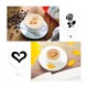 Set 50 de sabloane pentru decorarea parjiturilor, cafea, pentru pictura, Alb, 8.7 cm, A1427 Set 50 de sabloane pentru decorarea parjiturilor, cafea, pentru pictura, Alb, 8.7 cm, A1427