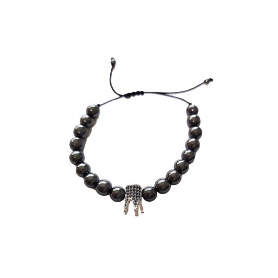 Bratara cu pietre naturale, Onix, Silver Crown, A4B138 Bratara cu pietre naturale, Onix, Silver Crown, A4B138