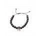 Bratara cu pietre naturale, Onix, Silver Crown, A4B138 Bratara cu pietre naturale, Onix, Silver Crown, A4B138