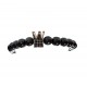 Bratara cu pietre naturale, Onix, Silver Crown, A4B138 Bratara cu pietre naturale, Onix, Silver Crown, A4B138