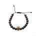 Bratara cu pietre naturale, Onix, Gold Crown, A4B141 Bratara cu pietre naturale, Onix, Gold Crown, A4B141