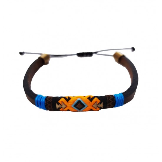 Bratara din piele ecologica, Multicolor, A4B159 Bratara din piele ecologica, Multicolor, A4B159