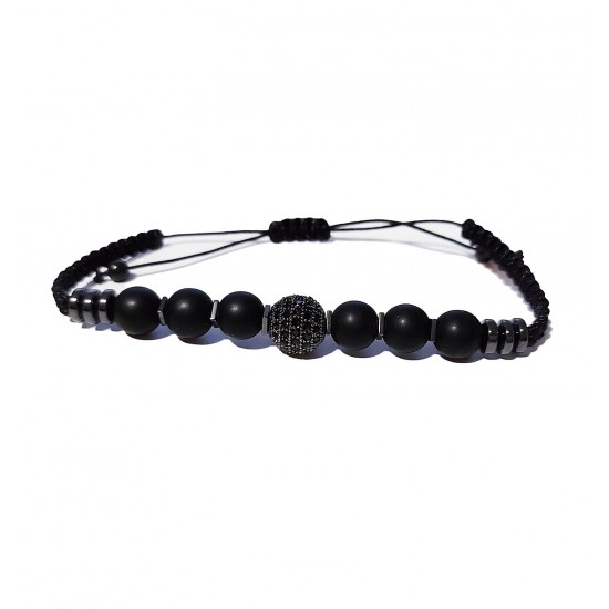 Bratara cu pietre naturale, Onix, Black Charm, A4B176 Bratara cu pietre naturale, Onix, Black Charm, A4B176