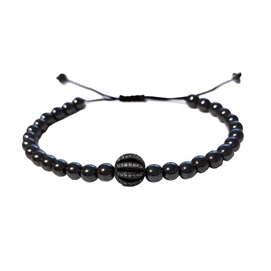 Bratara cu pietre naturale, Onix, Black Charm, Zirconiu, A4B172 Bratara cu pietre naturale, Onix, Black Charm, Zirconiu, A4B172
