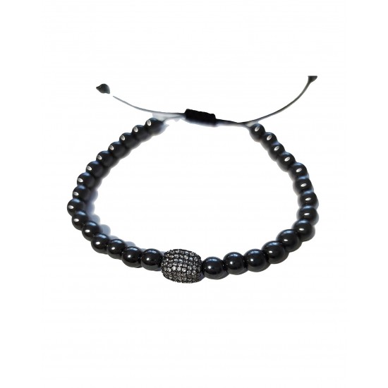 Bratara cu pietre naturale, Onix, Black Charm cu Zirconiu, A4B167 Bratara cu pietre naturale, Onix, Black Charm cu Zirconiu, A4B167