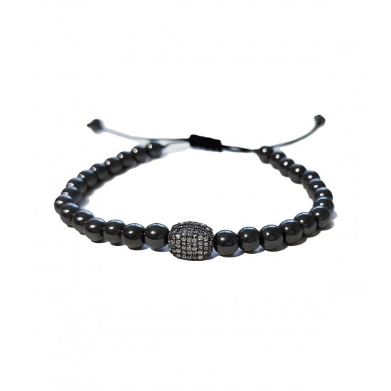 Bratara cu pietre naturale, Onix, Black Charm cu Zirconiu, A4B167 Bratara cu pietre naturale, Onix, Black Charm cu Zirconiu, A4B167