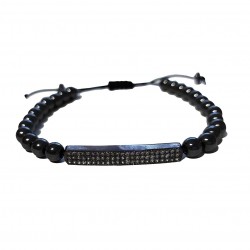 Bratara cu pietre naturale, Onix, Black Stone, A4B170 Bratara cu pietre naturale, Onix, Black Stone, A4B170