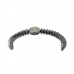 Bratara cu pietre naturale, Onix, Silver Charm cu Zirconiu, A4B166 Bratara cu pietre naturale, Onix, Silver Charm cu Zirconiu, A4B166