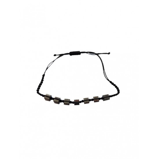Bratara cu snur ajustabil, Black, A4B118 Bratara cu snur ajustabil, Black, A4B118