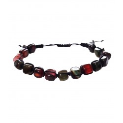 Bratara cu snur ajustabil, Black Stone, A4B129 Bratara cu snur ajustabil, Black Stone, A4B129