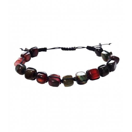 Bratara cu snur ajustabil, Black Stone, A4B129 Bratara cu snur ajustabil, Black Stone, A4B129