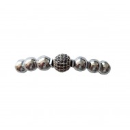 Bratara cu snur ajustabil, Silver Charm, A4B120 Bratara cu snur ajustabil, Silver Charm, A4B120