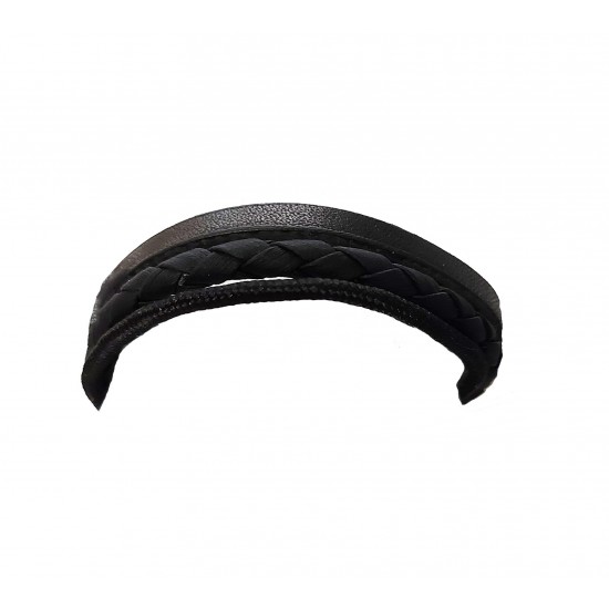 Bratara din piele ecologica, Black, A4B157 Bratara din piele ecologica, Black, A4B157