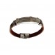 Bratara din piele ecologica, Cruce, Inox, A4B101 Bratara din piele ecologica, Cruce, Inox, A4B101