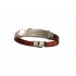 Bratara  din piele ecologica, Cruce, Inox, A4B102
