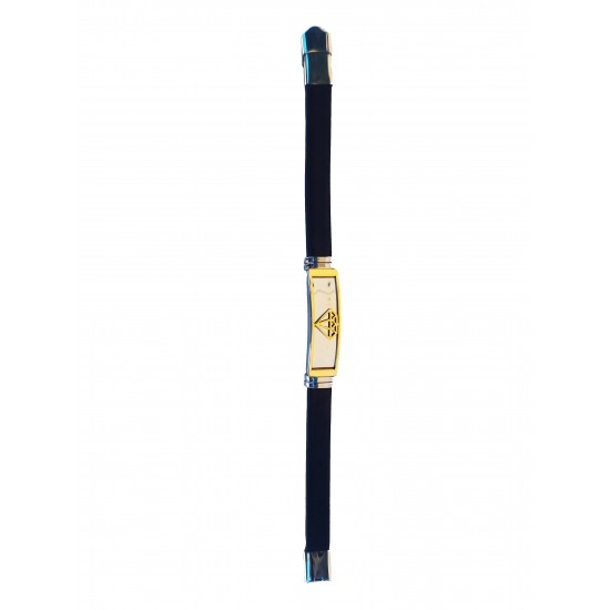 Bratara din piele ecologica, Inox, A4B43 Bratara din piele ecologica, Inox, A4B43