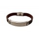 Bratara din piele ecologica, Inox, A4B53 Bratara din piele ecologica, Inox, A4B53