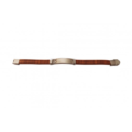 Bratara din piele ecologica, Inox, A4B57 Bratara din piele ecologica, Inox, A4B57