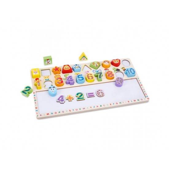 Joc educativ Forme geometrice si cifre, 3 in 1, Matematica distractiva, TT007 Joc educativ Forme geometrice si cifre, 3 in 1, Matematica distractiva, TT007