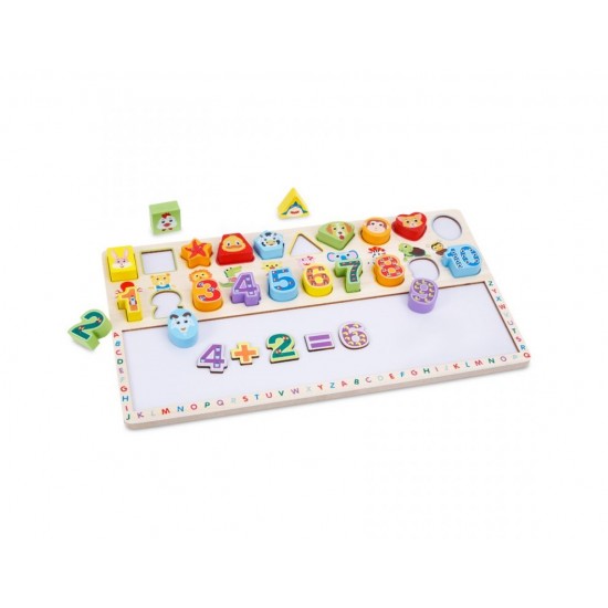 Joc educativ Forme geometrice si cifre, 3 in 1, Matematica distractiva, TT007 Joc educativ Forme geometrice si cifre, 3 in 1, Matematica distractiva, TT007