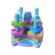 Jucarie cu forme geometrice din lemn, 21 piese, AK45 Jucarie cu forme geometrice din lemn, 21 piese, AK45