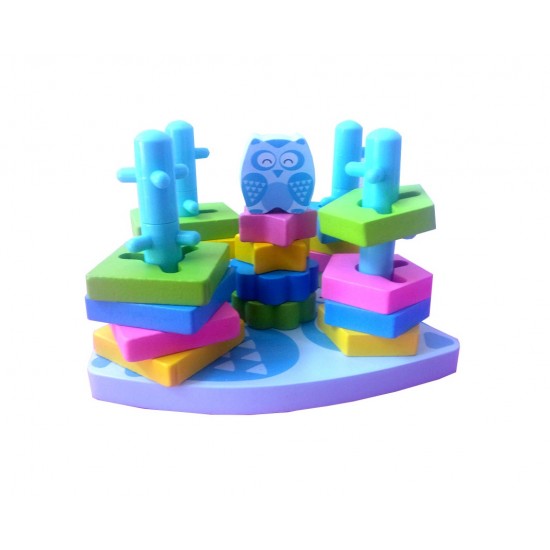 Jucarie cu forme geometrice din lemn, 21 piese, AK45 Jucarie cu forme geometrice din lemn, 21 piese, AK45