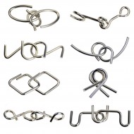 Set puzzle Brain Twister 8 jocuri din Metal, pentru copii si adolescenti, 9BAFF Set puzzle Brain Twister 8 jocuri din Metal, pentru copii si adolescenti, 9BAFF
