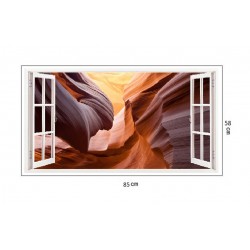 Sticker decorativ, Fereastra 3D, Dune de nisip, 85 cm, 196STK Sticker decorativ, Fereastra 3D, Dune de nisip, 85 cm, 196STK
