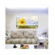 Sticker decorativ, Fereastra 3D, Floarea soarelui, 85 cm, 337STK Sticker decorativ, Fereastra 3D, Floarea soarelui, 85 cm, 337STK