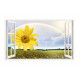 Sticker decorativ, Fereastra 3D, Floarea soarelui, 85 cm, 337STK Sticker decorativ, Fereastra 3D, Floarea soarelui, 85 cm, 337STK