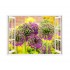 Sticker decorativ, Fereastra 3D, Flori, 85 cm, 278STK