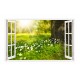 Sticker decorativ, Fereastra 3D, Flori, 85 cm, 313STK