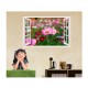Sticker decorativ, Fereastra 3D, Flori, 85 cm, 333STK Sticker decorativ, Fereastra 3D, Flori, 85 cm, 333STK