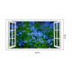 Sticker decorativ, Fereastra 3D, Flori albastre, 85 cm, 245STK Sticker decorativ, Fereastra 3D, Flori albastre, 85 cm, 245STK