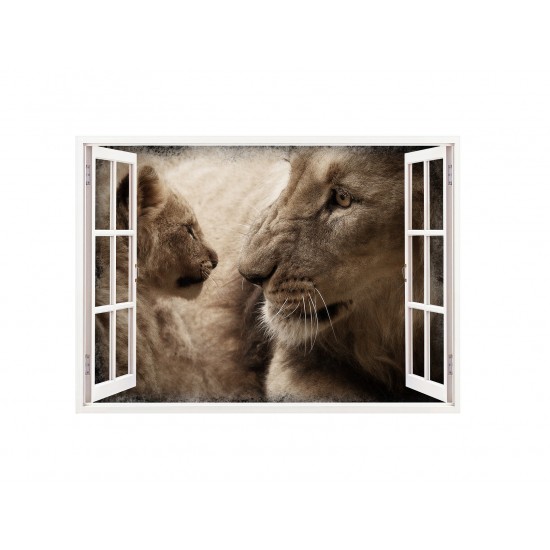 Sticker decorativ, Fereastra 3D, Lei, 85 cm, 241STK Sticker decorativ, Fereastra 3D, Lei, 85 cm, 241STK