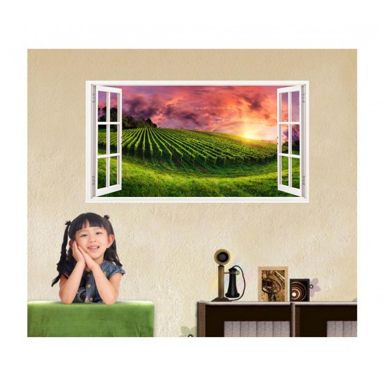 Sticker decorativ, Fereastra 3D, Natura, 85 cm, 334STK Sticker decorativ, Fereastra 3D, Natura, 85 cm, 334STK