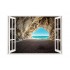 Sticker decorativ, Fereastra 3D Ocean, 85 cm, 167STK