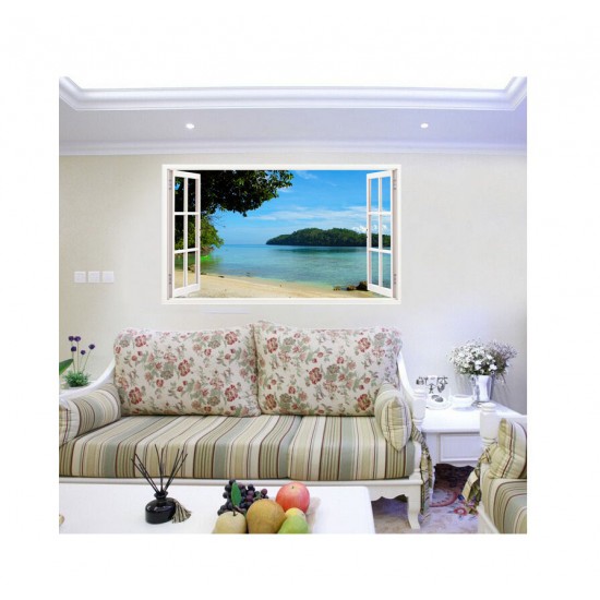 Sticker decorativ, Fereastra 3D, Ocean, 85 cm, 332STK Sticker decorativ, Fereastra 3D, Ocean, 85 cm, 332STK