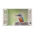 Sticker decorativ, Fereastra 3D, Pasare, 85 cm, 271STK