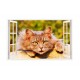Sticker decorativ, Fereastra 3D, Pisica, 85 cm, 300STK Sticker decorativ, Fereastra 3D, Pisica, 85 cm, 300STK