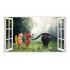 Sticker decorativ, Fereastra 3D, Primavara, 85 cm, 294STK