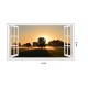 Sticker decorativ, Fereastra 3D, Rasarit, 85 cm, 260STK Sticker decorativ, Fereastra 3D, Rasarit, 85 cm, 260STK