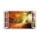 Sticker decorativ, Fereastra 3D, Toamna, 85 cm, 213STK Sticker decorativ, Fereastra 3D, Toamna, 85 cm, 213STK
