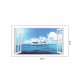 Sticker decorativ, Fereastra 3D ocean, 85 cm, 159STK Sticker decorativ, Fereastra 3D ocean, 85 cm, 159STK
