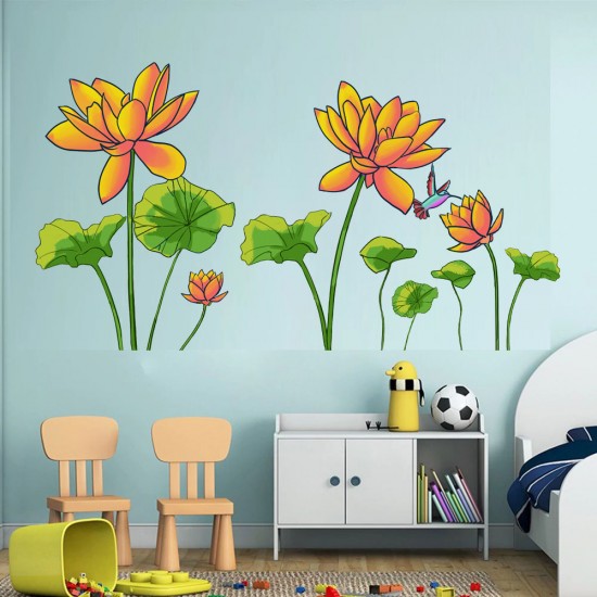 Sticker decorativ, Flore portocalie, 150 cm, 396STK-1 Sticker decorativ, Flore portocalie, 150 cm, 396STK-1
