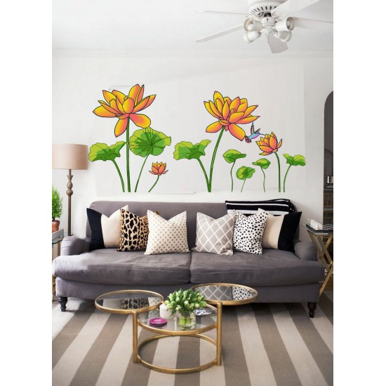 Sticker decorativ, Flore portocalie, 150 cm, 396STK-1 Sticker decorativ, Flore portocalie, 150 cm, 396STK-1