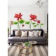 Sticker decorativ, Flore rosii, 150 cm, 396STK-2 Sticker decorativ, Flore rosii, 150 cm, 396STK-2