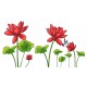 Sticker decorativ, Flore rosii, 150 cm, 396STK-2 Sticker decorativ, Flore rosii, 150 cm, 396STK-2